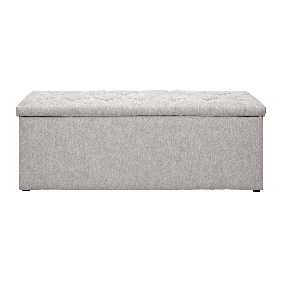 Klupa Za Krevet Maya D - svijetlo siva/crna, Konvencionalno, drvni materijal/tekstil (141/52/51cm) - Modern Living