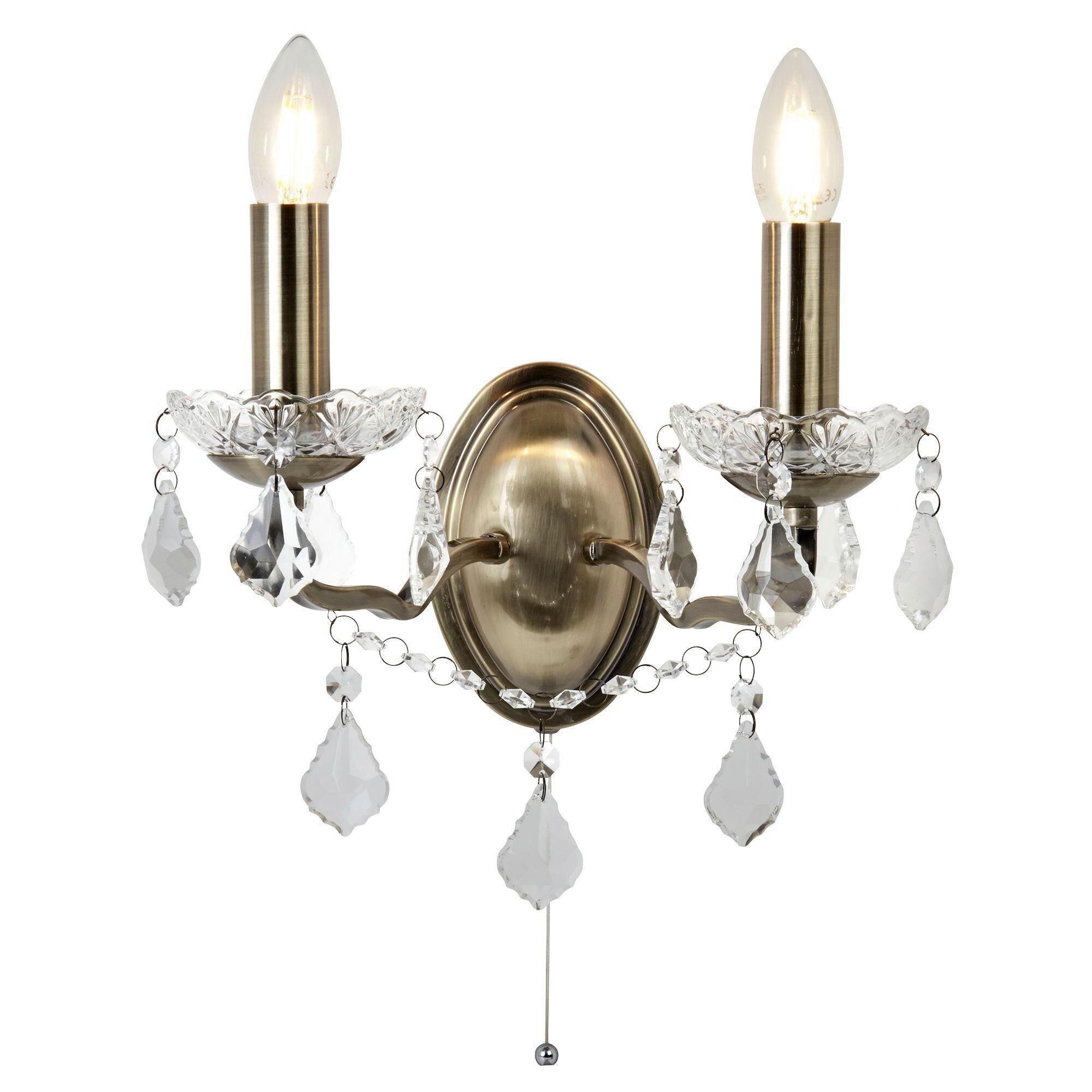 Falilámpa Paris 8732-2ab - átlátszó, Design, üveg/fém (32/27cm)