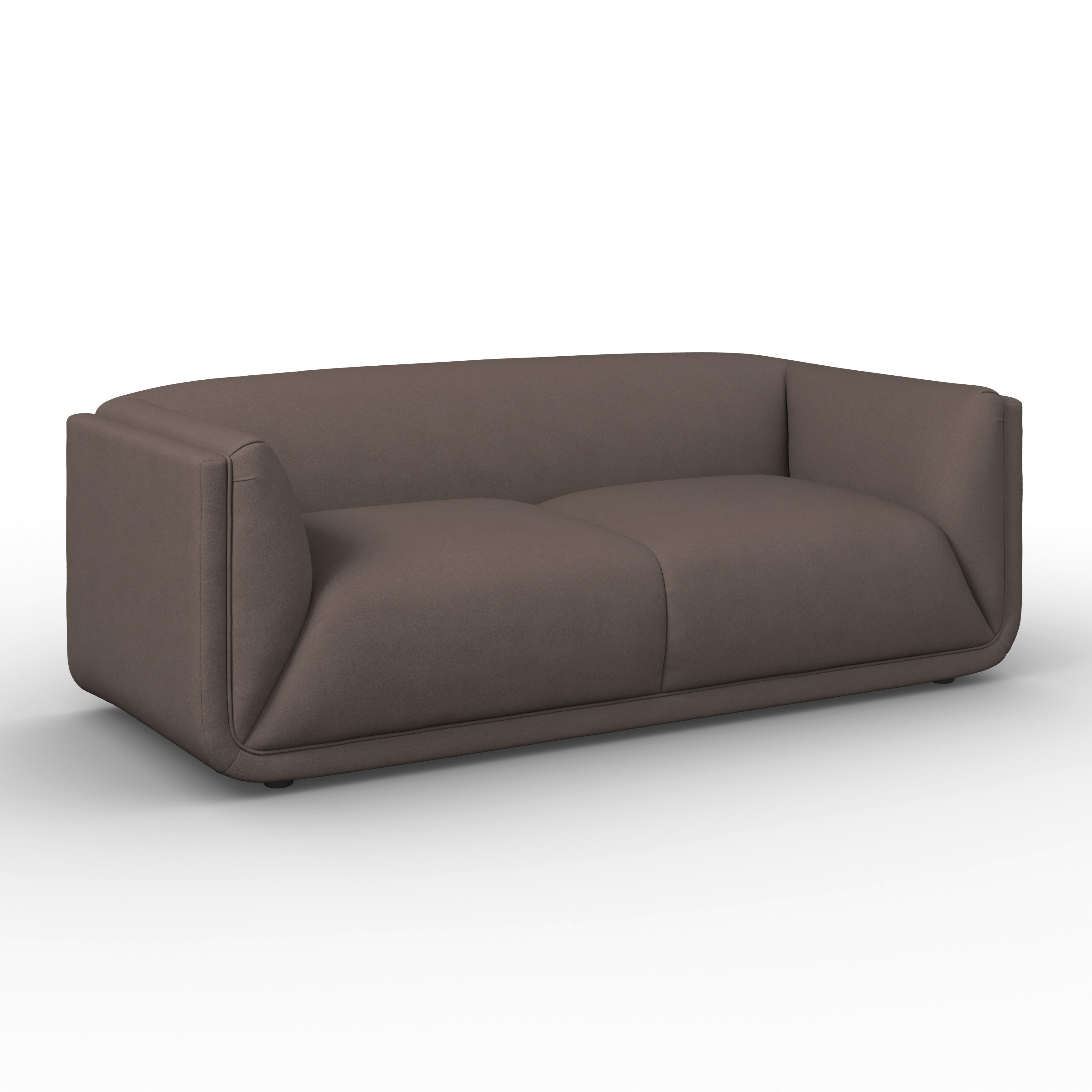 SOFFA HEVI - svart/mocca, Modern, trä/textil (197/73/86cm) - Bessagi Home