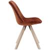 STOL LILLY 2 -BASED- - brun/naturfärgad, Modern, trä/textil (49/85/57cm) - Based