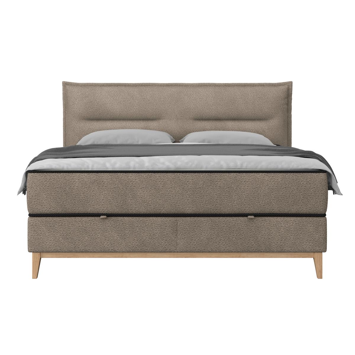 Pat box SMILE - taupe, Konventionell, lemn/metal (180/200cm) - Premium Living