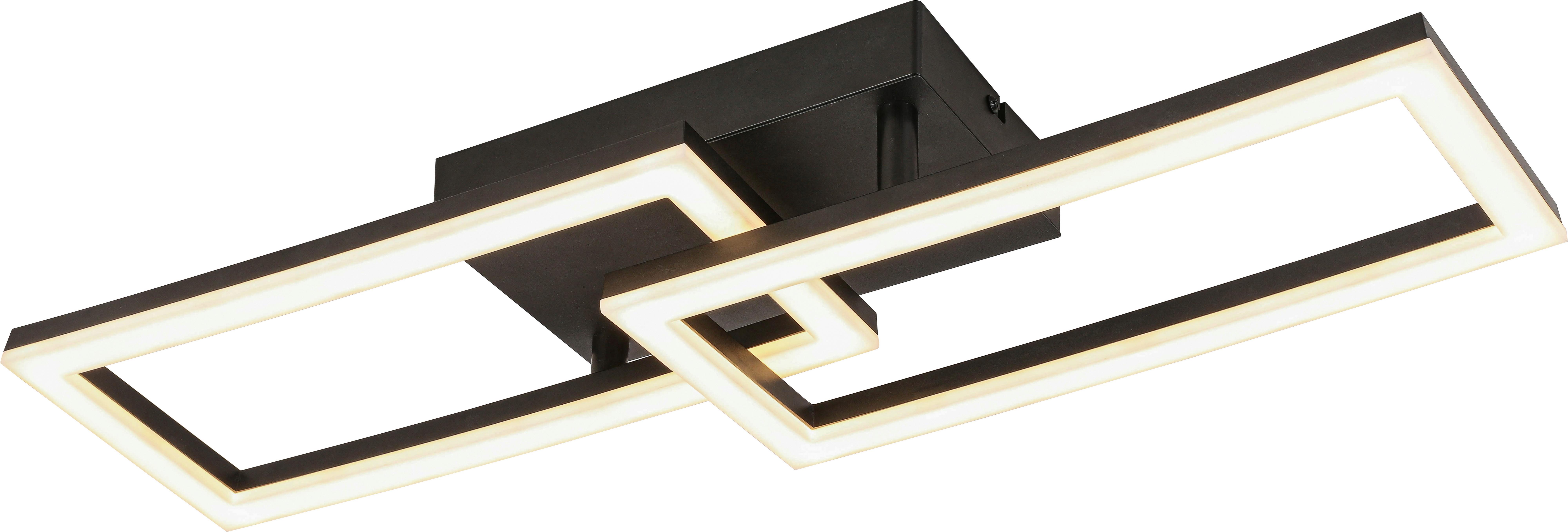LED Mennyezeti Lámpa Ozum - fekete/áttetsző, Modern, műanyag/fém (61,5/19,5/10cm) - Mömax