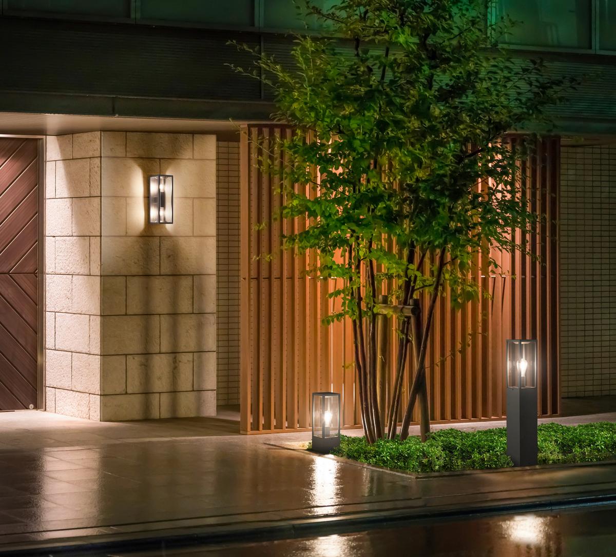 Wegleuchte Garonne in Anthrazit max. 60 Watt - Anthrazit, Trend, Glas/Metall (14/14/80cm) - Trio Leuchten