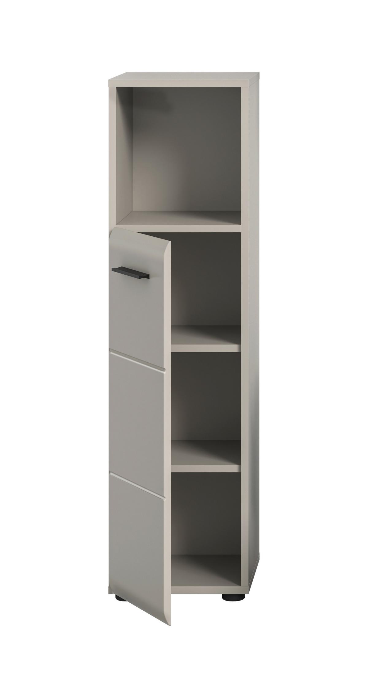 Midischrank Ice Kaschmir - Kaschmir/Schwarz, Trend, Holzwerkstoff/Kunststoff (30/110/30cm) - MID.YOU