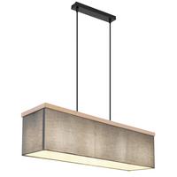 Hängeleuchte Ossi max. 9 Watt - Anthrazit/Schwarz, KONVENTIONELL, Holzwerkstoff/Textil (80/20/120cm) - Globo