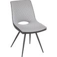 Stuhl in Grau - Dunkelgrau/Schwarz, MODERN, Textil/Metall (64,5/86/47cm) - Modern Living Stuhl in Grau - Dunkelgrau/Schwarz, MODERN, Textil/Metall (64,5/86/47cm) - Modern Living