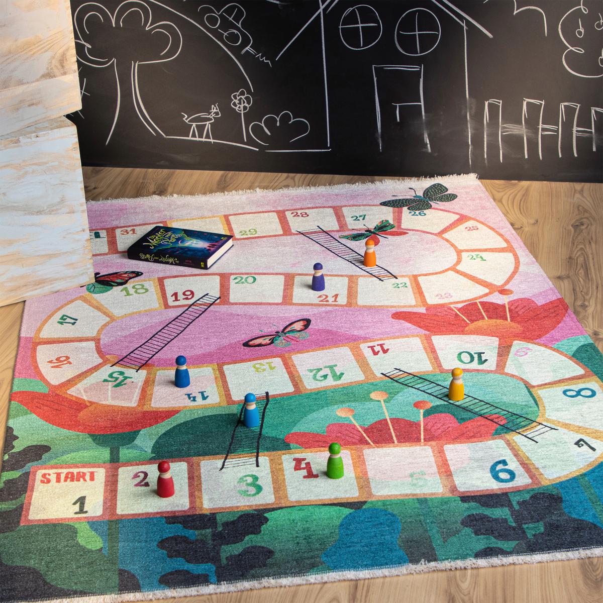 SPIELTEPPICH MY GRETA - Waldgrün/Pink, Trend, Textil (115/170cm) - Ben'n'jen
