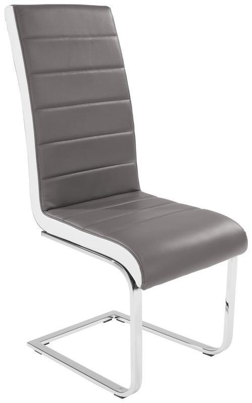Nihajni Stol Alex, Siva, Bela - siva/bela, Konvencionalno, kovina/tekstil (43/103/55cm) - Mömax
