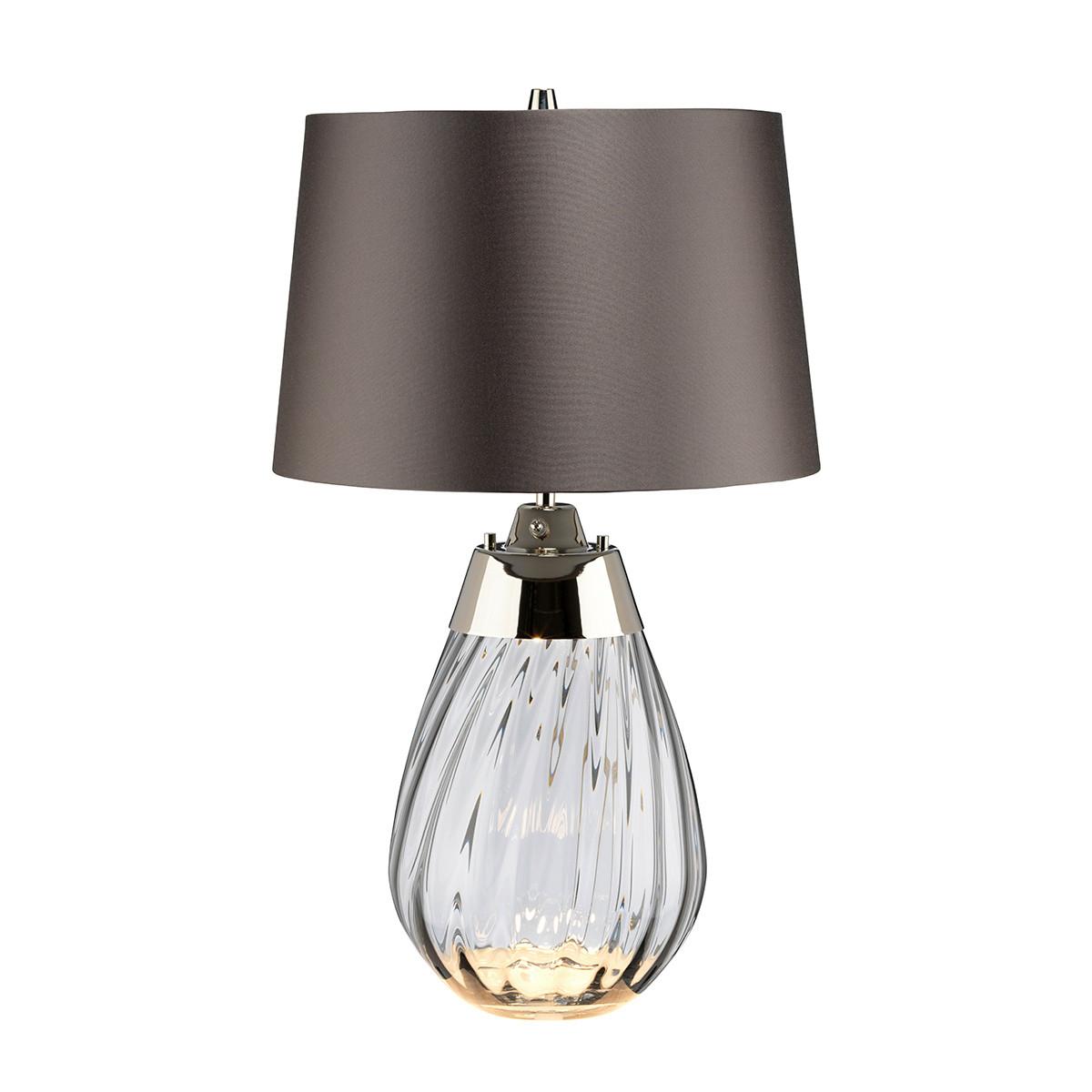 Asztali Lámpa Lena-Tl-S-Smoke - barna/átlátszó, Konventionell (35/60.5cm) - Elstead Lighting
