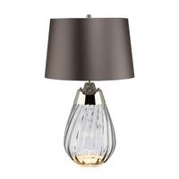 Asztali Lámpa Lena-Tl-S-Smoke - barna/átlátszó, Konventionell (35/60.5cm) - Elstead Lighting