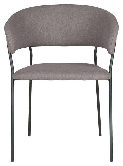STOL MED ARMSTÖD ALICE -TOP- - mörkgrå/svart, Modern, metall/trä (53/80/59cm) - Mömax