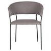 STOL MED ARMSTÖD ALICE -TOP- - mörkgrå/svart, Modern, metall/trä (53/80/59cm) - Mömax