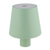 Akku-Tischleuchte Vannie Hellgrün max. 3 Watt - Weiß/Hellgrün, Trend, Kunststoff/Metall (10,6/13cm) - Globo