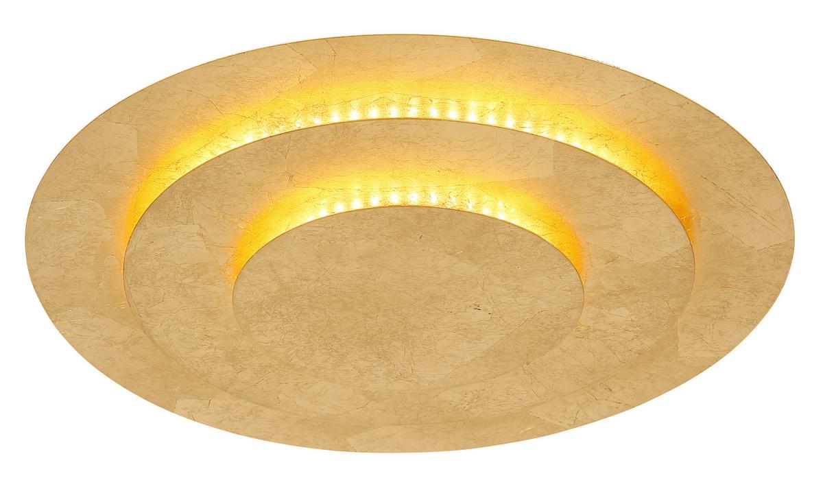 Stropna Led-svetilka Heda, S Sijalko - zlate barve, Design, kovina (35/4,7cm) - Globo