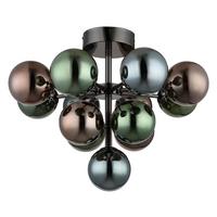 PLAFONNIER 56143-13GCD - vert/pétrole, Design, métal/verre (43/56cm) - Globo