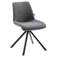 KRZESŁO LAURA - czarny/szary, Design, metal/tkanina (48/87/58cm) - Livetastic