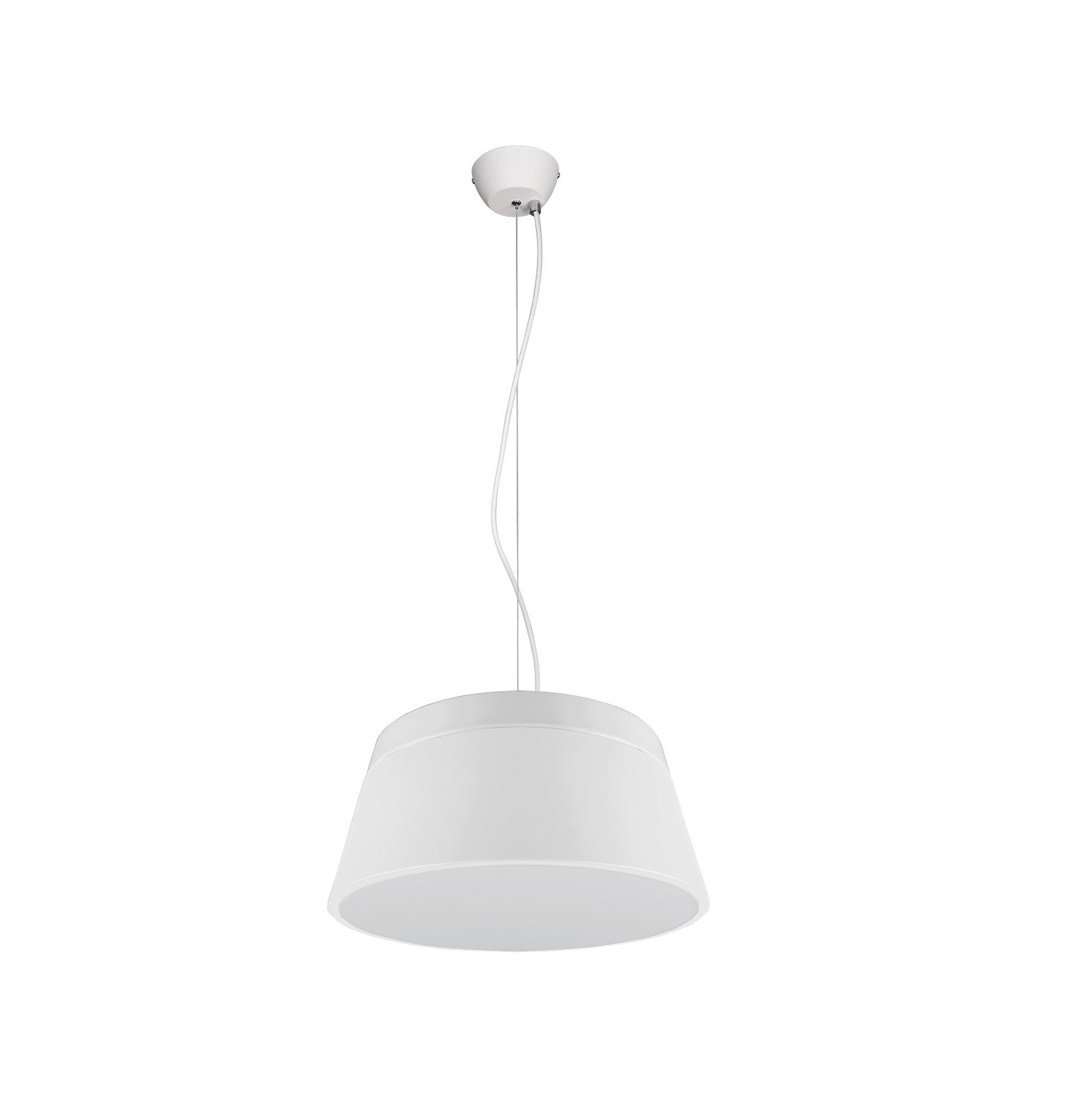 Pendelleuchte Baroness Weiß max. 15 Watt - Weiß, Basics, Kunststoff/Metall (45/150cm) - Trio Leuchten