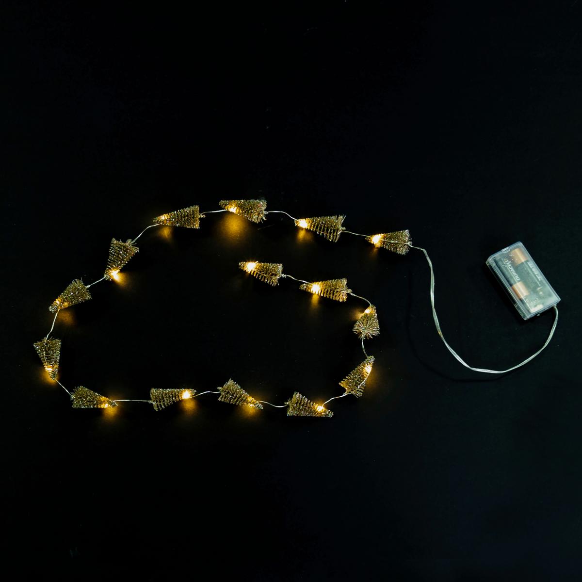 Lichterkette Tree Goldfarben - Goldfarben, KONVENTIONELL, Kunststoff/Metall (130cm) - Mömax