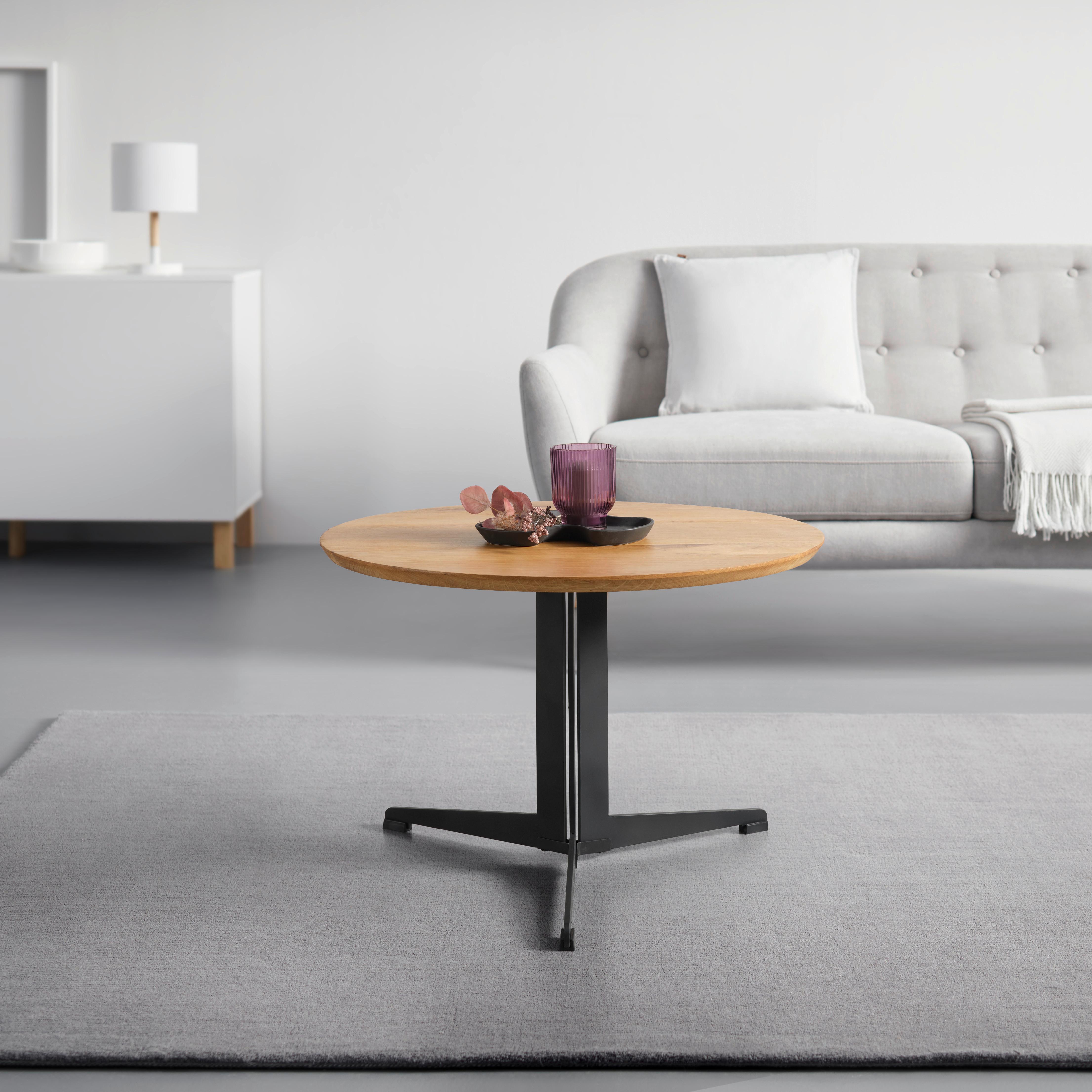 SOFFBORD MOMBASA 75 - grå/naturfärgad, Klassisk, metall/trä (75/50cm) - Mömax