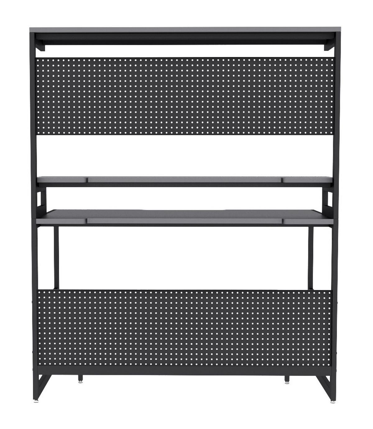 Schreibtisch Schwarz Stahl - Schwarz, Design, Holzwerkstoff/Metall (120/70/148cm) - Livetastic