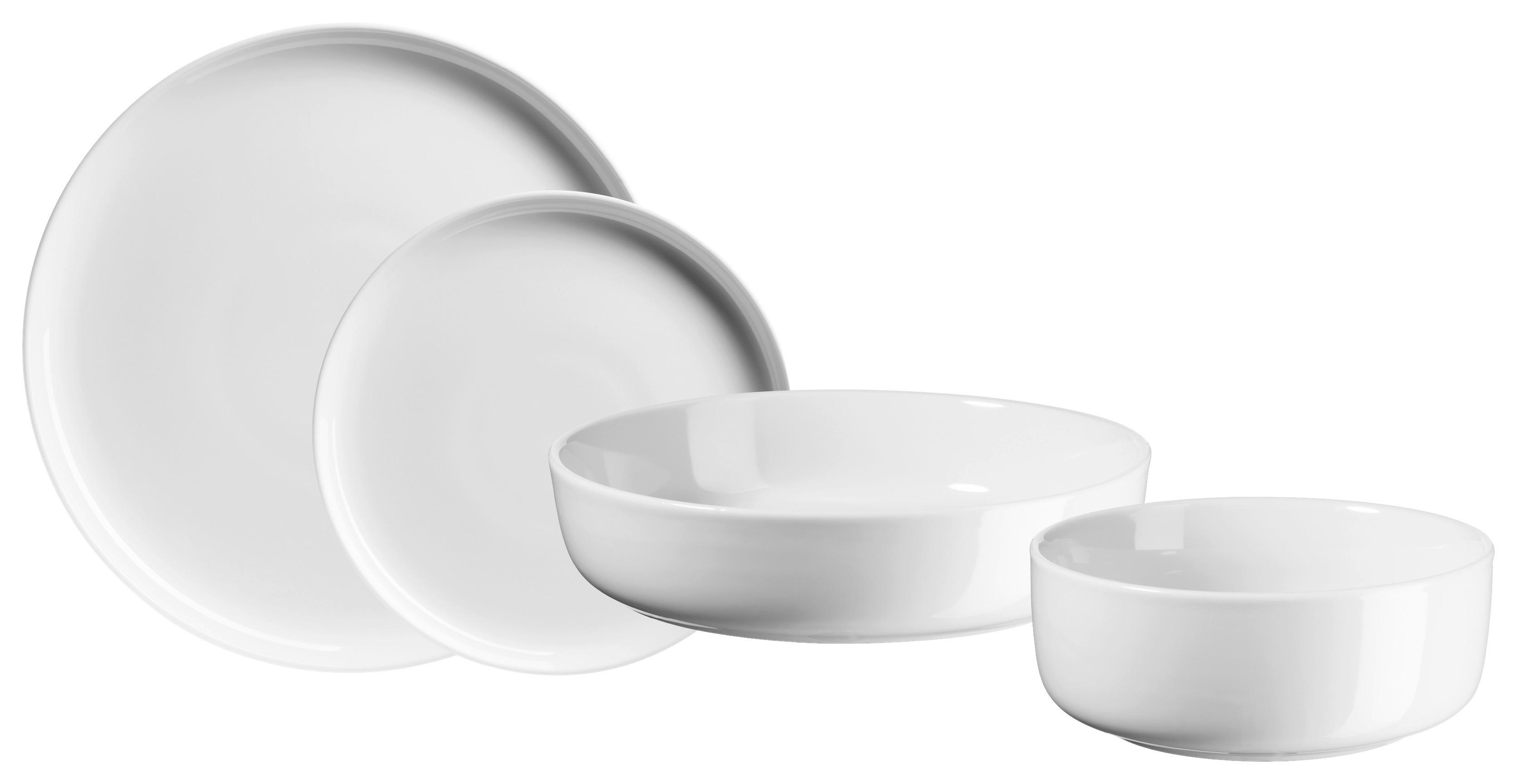 Serviciu de masă 16/1 Navina - alb, Konventionell, ceramică - Mäser