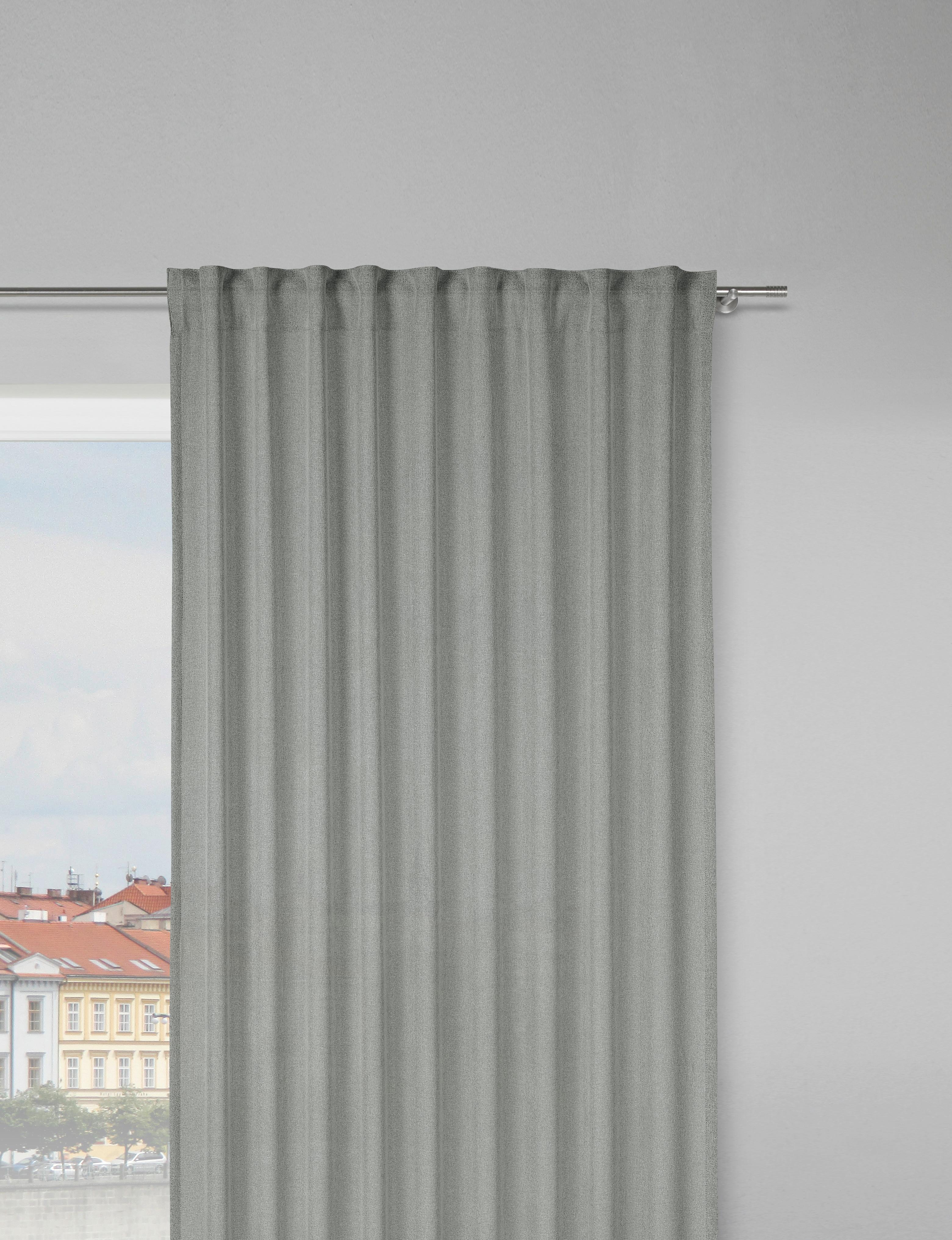Fertigvorhang Ben Silberfarben ca. 135x245cm - Silberfarben, Modern, Textil (135/245cm) - Modern Living