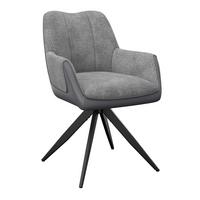 Naslanjač Caro, Siva - siva/črna, Trend, kovina/tekstil (66/87/62cm)