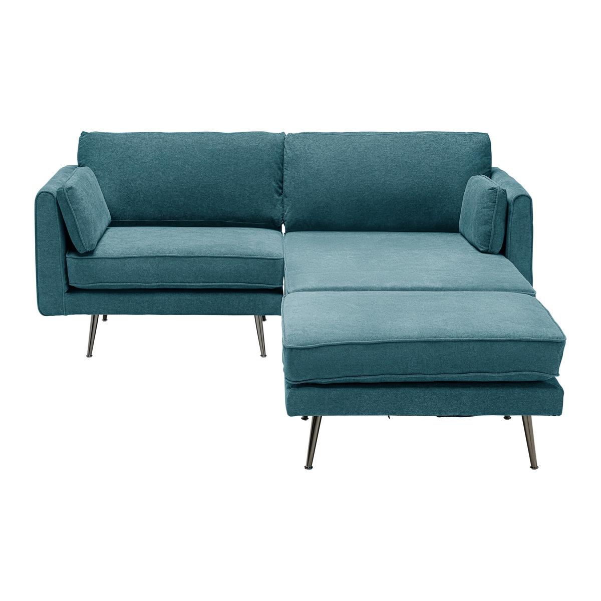 Wohnlandschaft grün, "Dunja" - Grau/Grün, Modern, Holz/Textil (295/89/161cm) - Bessagi Home