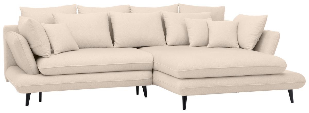 Sedežna Garnitura Monte Z Ležiščem In Predalom - bež/naravne barve, Moderno, tekstil/les (283/181cm) - Premium Living