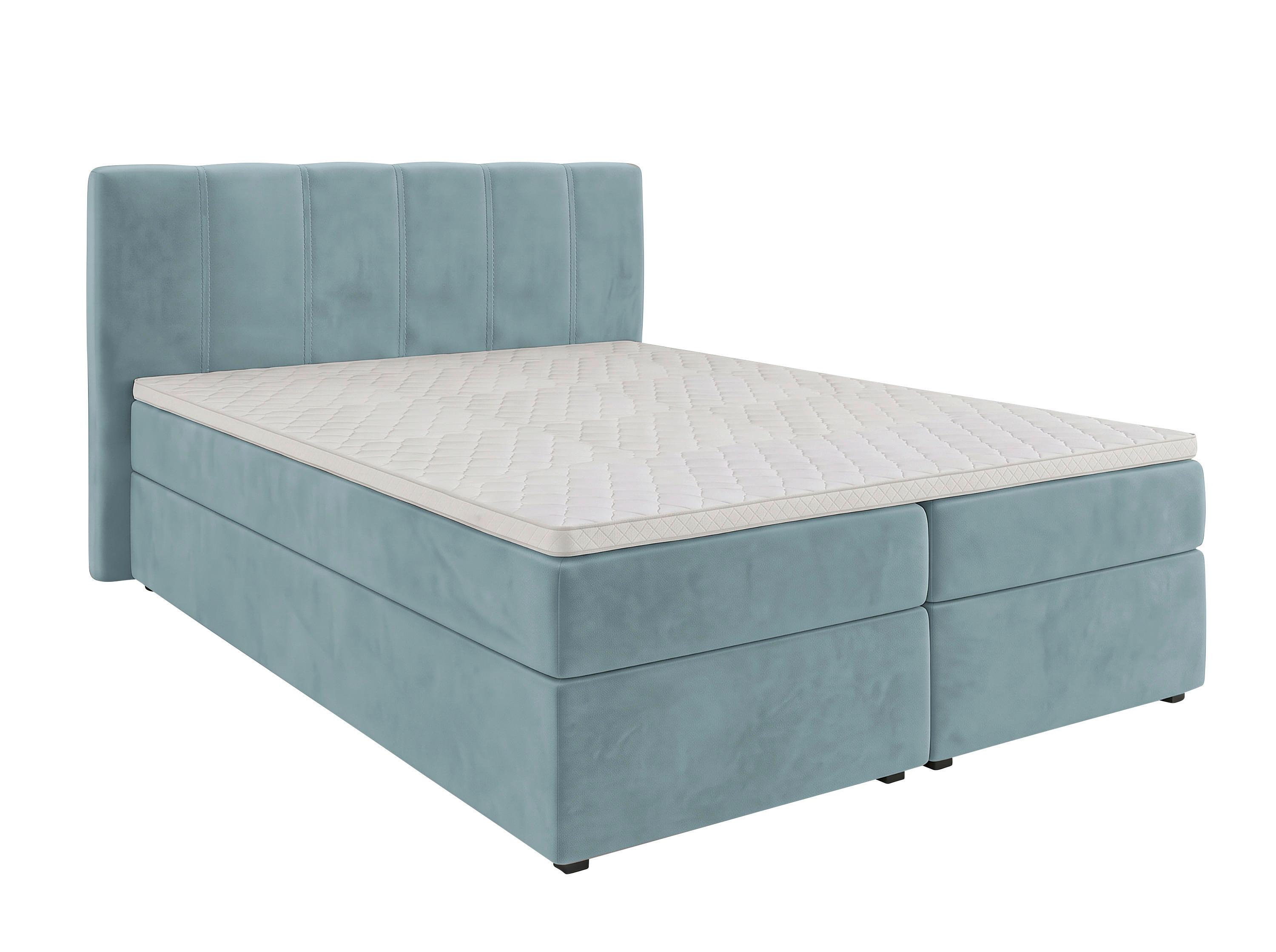 Boxbett Dana -Based- - Türkis/Schwarz, Kunststoff/Textil (140/200cm) - Based