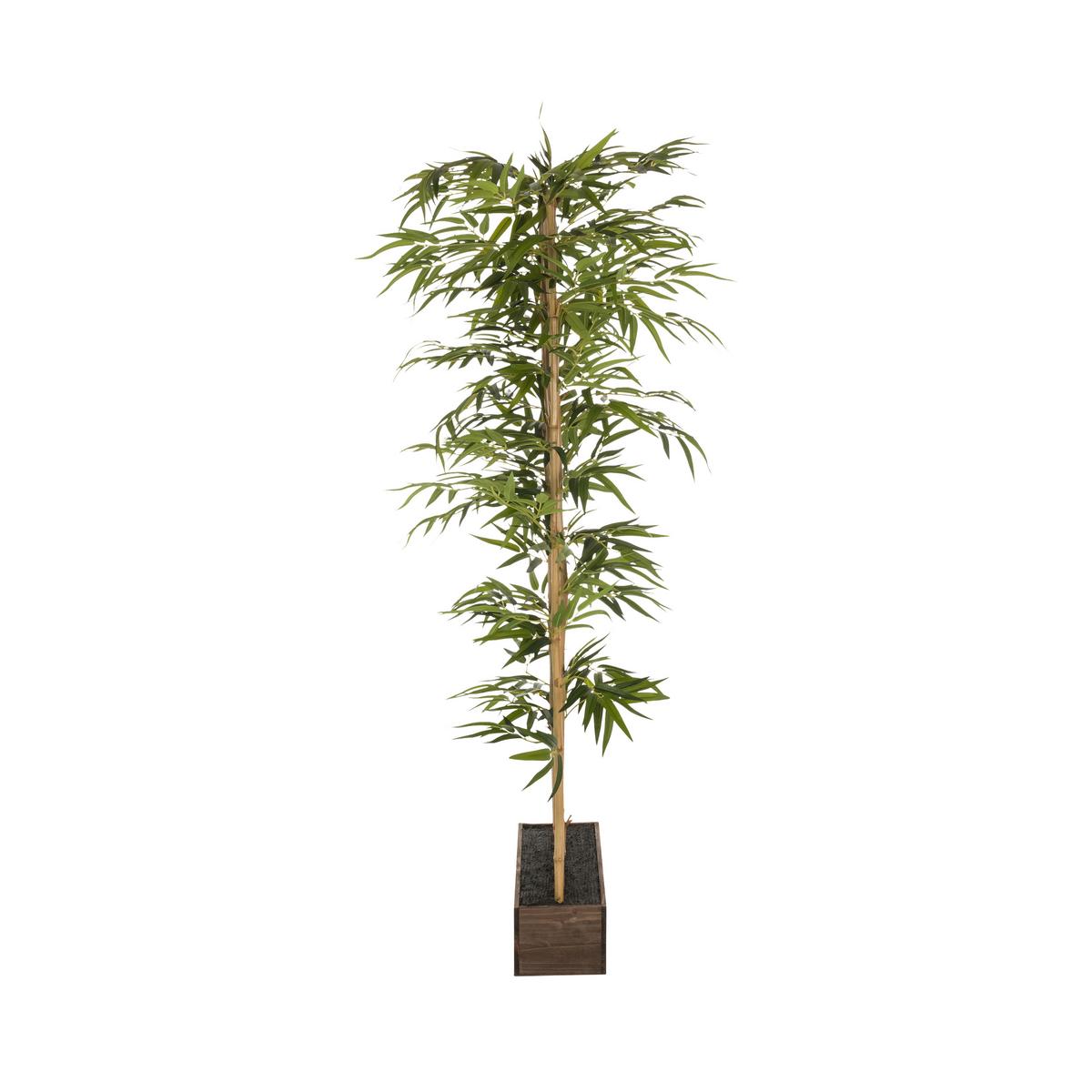 Umetna Rastlina Bambus I - zelena/temno rjava, Basics, umetna masa/leseni material (60/150/30cm) - MID.YOU