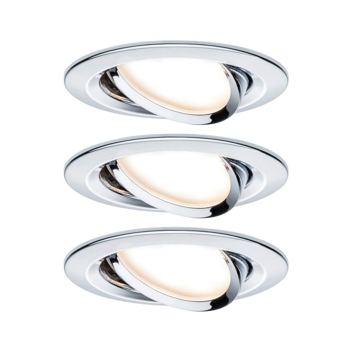 Deckenleuchte Nova in Chromfarben max. 6,5 Watt - Chromfarben, Design, Metall (8,4cm) - Paulmann
