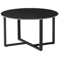 Măsuță de cafea AURA - negru, Modern, ceramică/metal (80/45/80cm) - Modern Living