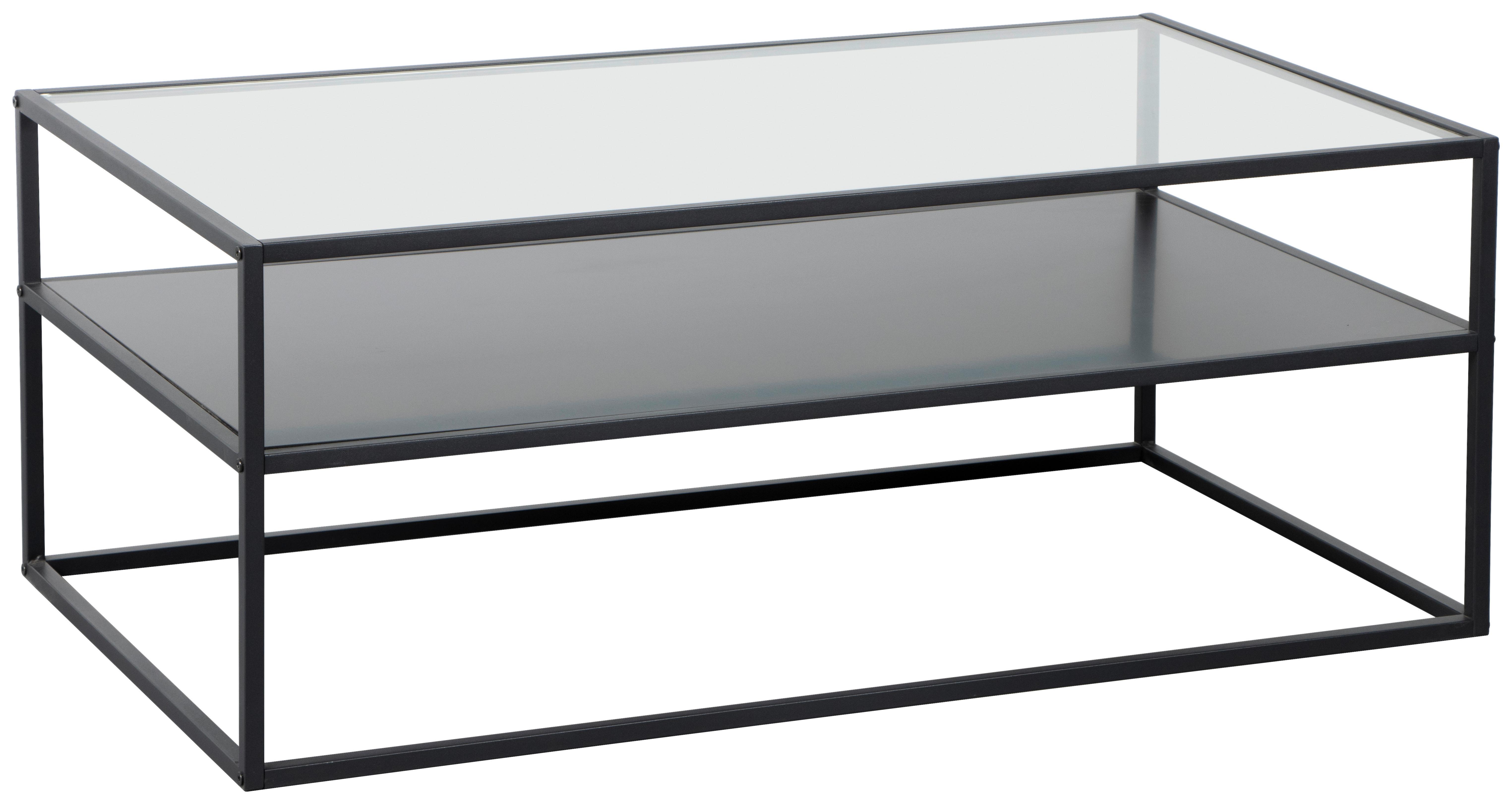 STOLIK KAWOWY JANNIS  -EXKLUSIV- - czarny, Design, materiał drewnopochodny/metal (110/60/43cm) - Boxxx