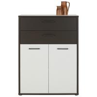 Etajeră combi KEFLAVIK -EXKLUSIV- - alb/gri, Modern, material pe bază de lemn (84,5/115,1/41,5cm) - Modern Living