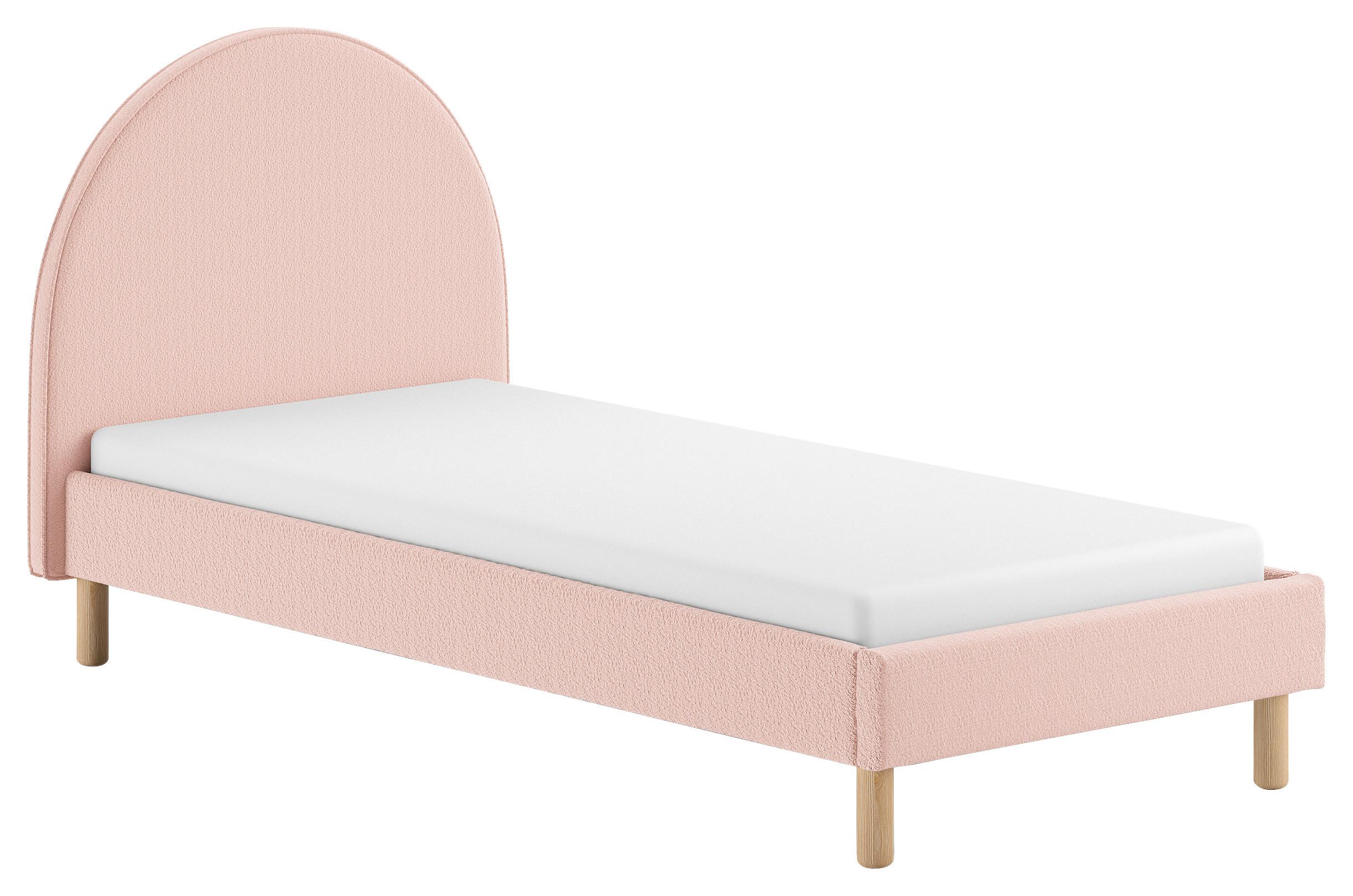 Kinder-/Juniorbett Moon ca. 90x200 cm Rosa - Naturfarben/Rosa, ROMANTIK / LANDHAUS, Holz/Textil (90/200cm) - MID.YOU