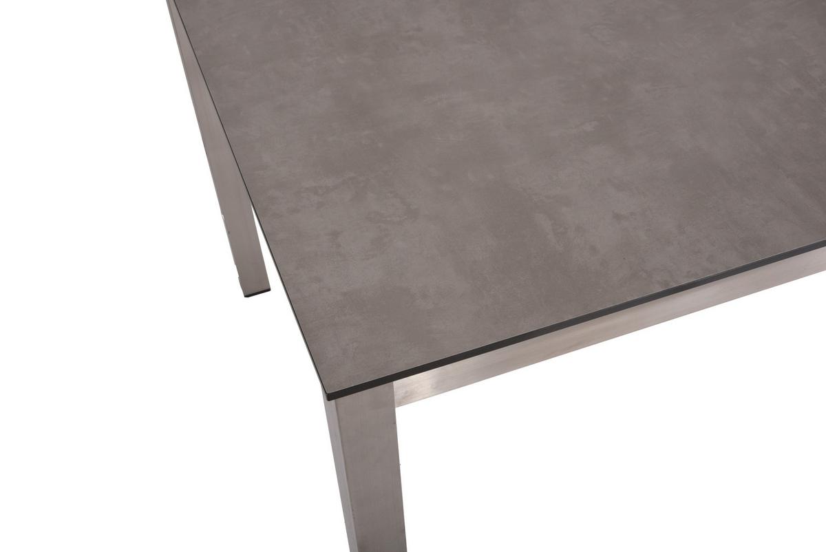 Gartentisch Sienna ca. 158x90x74 cm - Silberfarben/Grau, Basics, Kunststoff/Metall (158/90/74cm) - Gardenson