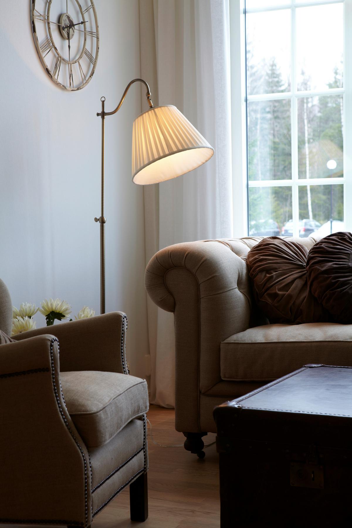 Stehleuchte Charleston max. 40 Watt - Beige, Basics, Metall (50/30/167cm) - Markslöjd