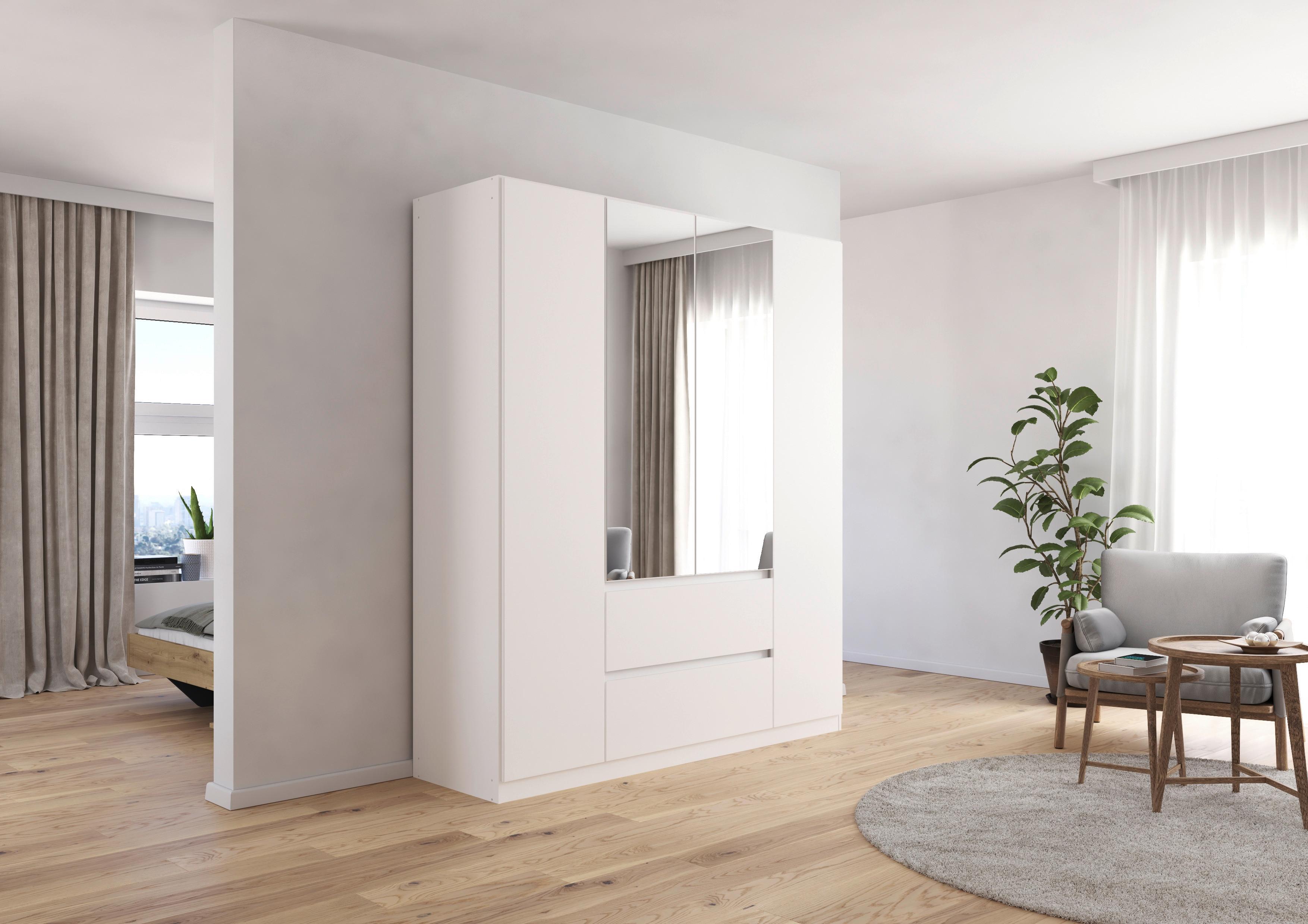 ORDULAP USI ROTATIVE MAINZ - argintiu/alb, Basics, material pe bază de lemn (181/210/54cm) - Modern Living