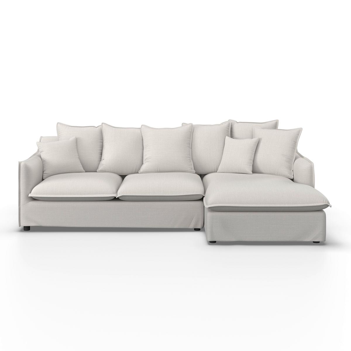 Sarokkanapé Elia - natúr, Modern, textil/fa (265/84/158cm) - Bessagi Home