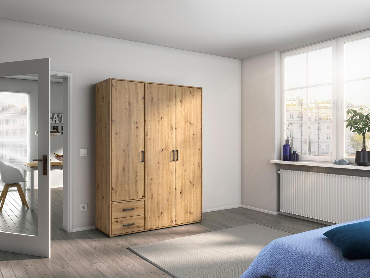 DULAP  USI ROTATIVE VOYAGER - stejar Artisan, Modern, material pe bază de lemn (140/194/53cm) - Modern Living