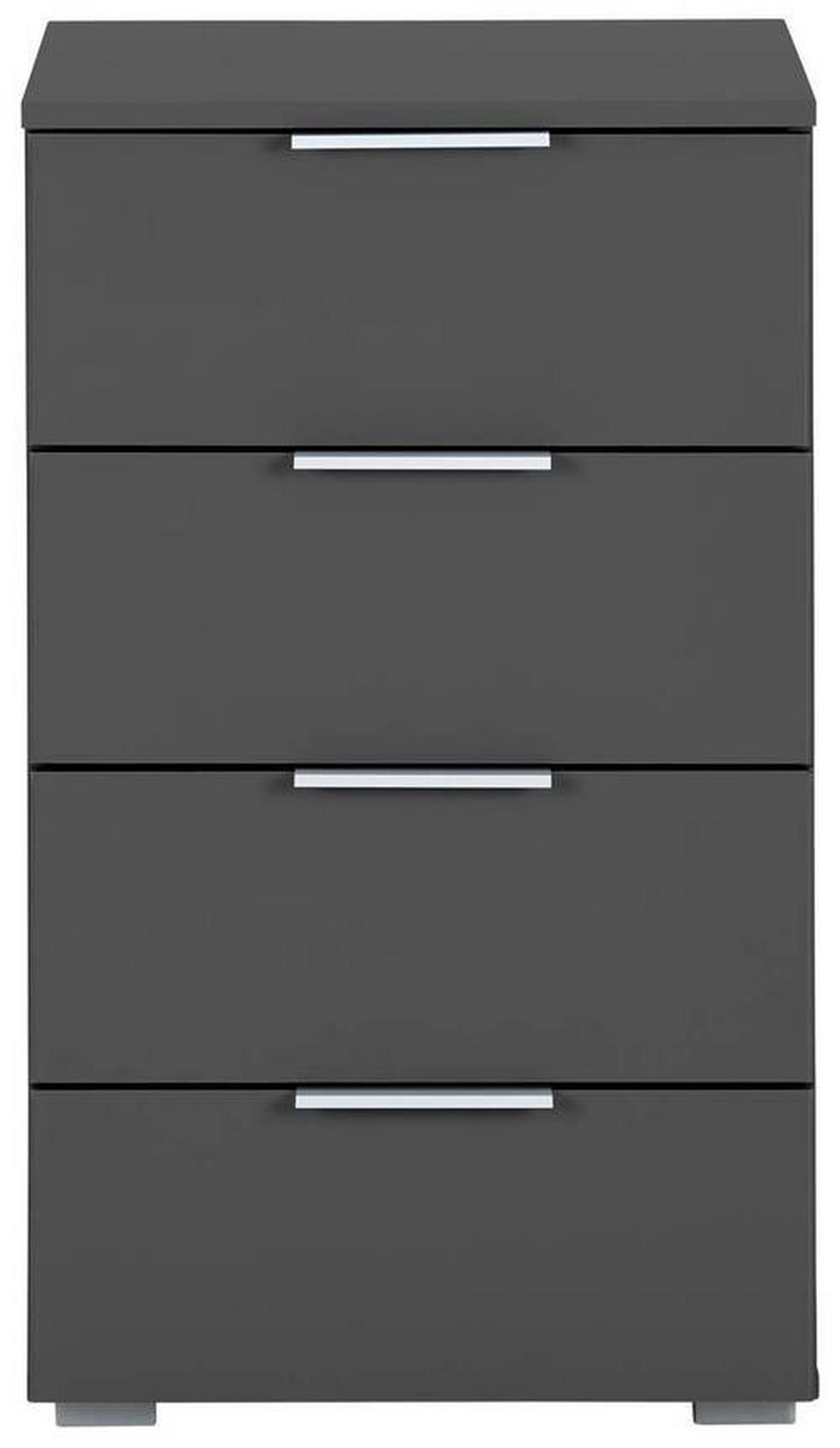 Noćni Ormarić Alabama - siva/boje aluminija, Moderno, drvni materijal (47/81/42cm) - Modern Living