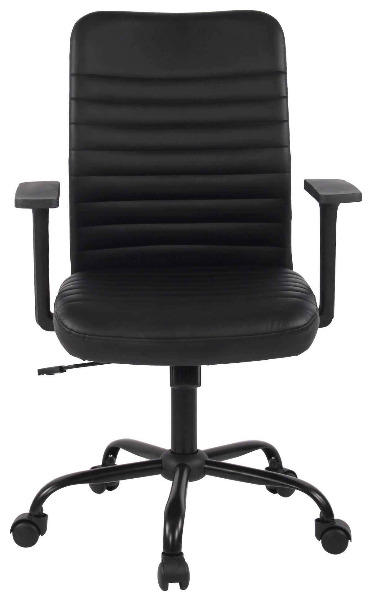 Uredska Stolica Noir - crna, Moderno, metal/tekstil (60/91-101/58cm) - Modern Living