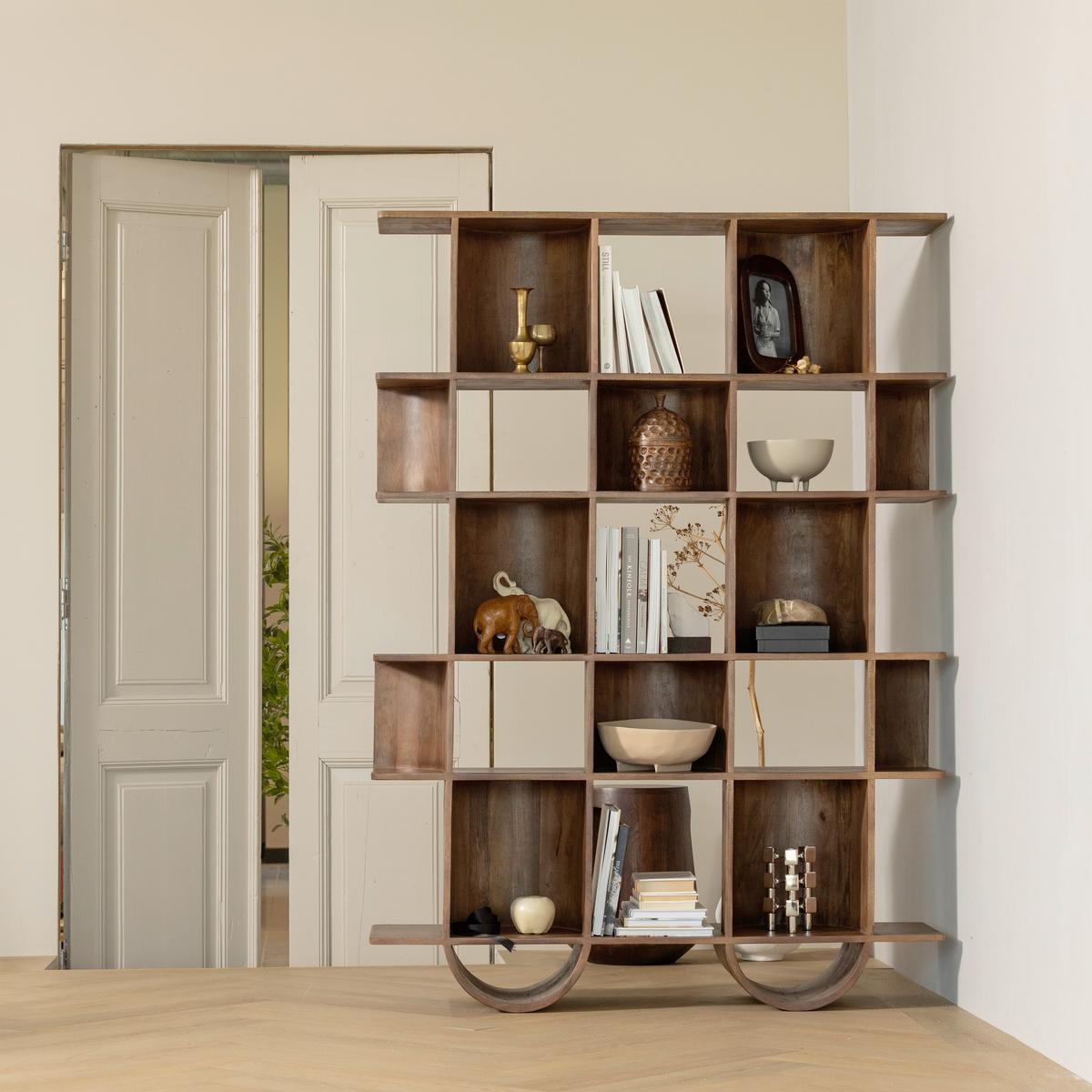 Regal Sinne Dunkelbraun - Dunkelbraun, Design, Holz (130/180/35cm) - Livetastic