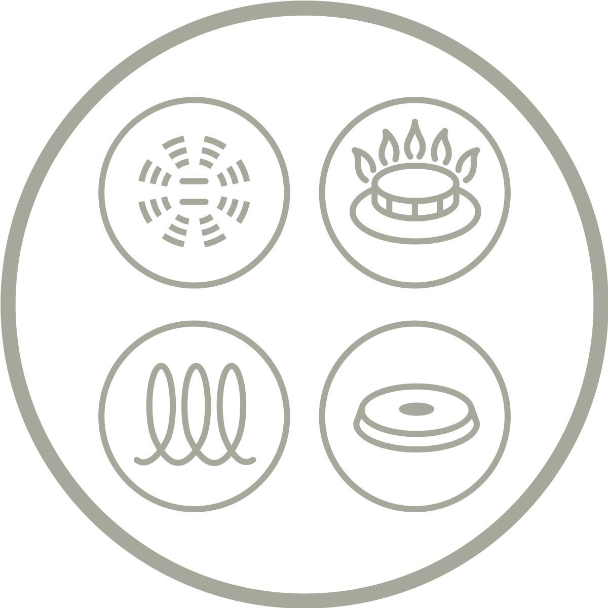 ZESTAW GARNKÓW 0739166030 WMF - kolor stalowy/przejrzysty, Basics, metal/szkło - WMF