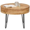 Couchtisch aus Akazie massiv - Schwarz/Akaziefarben, LIFESTYLE, Holz/Metall (70/50/70cm) - Zandiara Couchtisch aus Akazie massiv - Schwarz/Akaziefarben, LIFESTYLE, Holz/Metall (70/50/70cm) - Zandiara