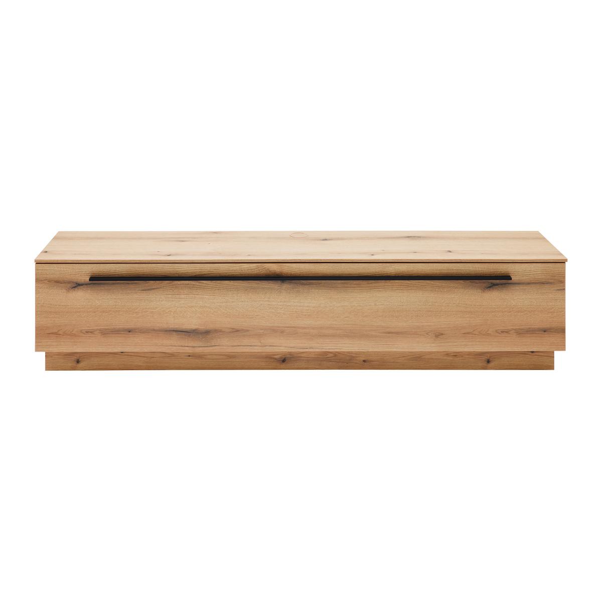 TV-Element Mateo Weiß/Eichefarben - Schwarz, MODERN, Holzwerkstoff/Kunststoff (180/41/40cm) - Mömax