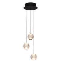 LAMPA WISZĄCA LED NEW YORK *DK* - przejrzysty/czarny, Design, tworzywo sztuczne/metal (25/150cm) - Dieter Knoll