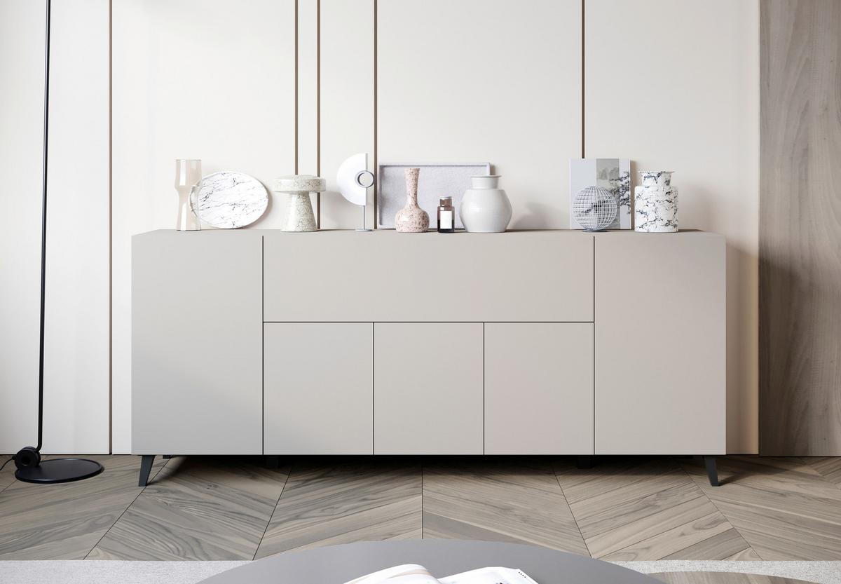 Sideboard Phuket Kaschmir - Kaschmir/Beige, Design, Holzwerkstoff/Kunststoff (180/76/37,5cm) - Livetastic