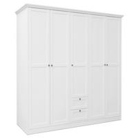 SZAFA UCHYLNA LANDWOOD 19 - kolor srebrny/biały, Lifestyle, materiał drewnopochodny/metal (190/200/67cm) - MID.YOU